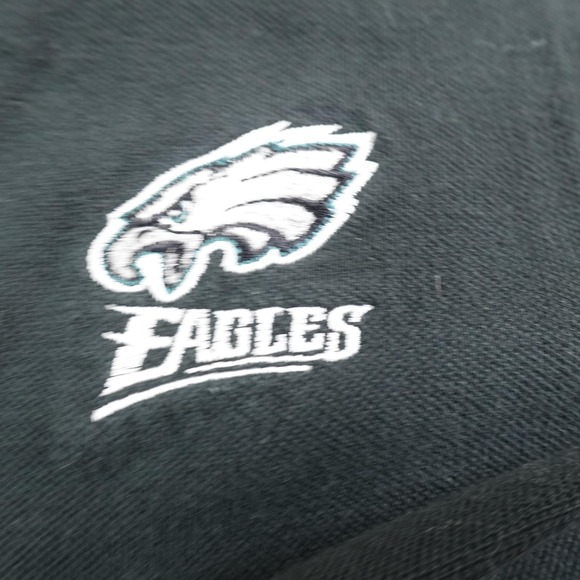 Philadelphia Eagles Shirt Mens XL Black NFL Football Long Sleeve Polo Collared - Picture 4 of 10